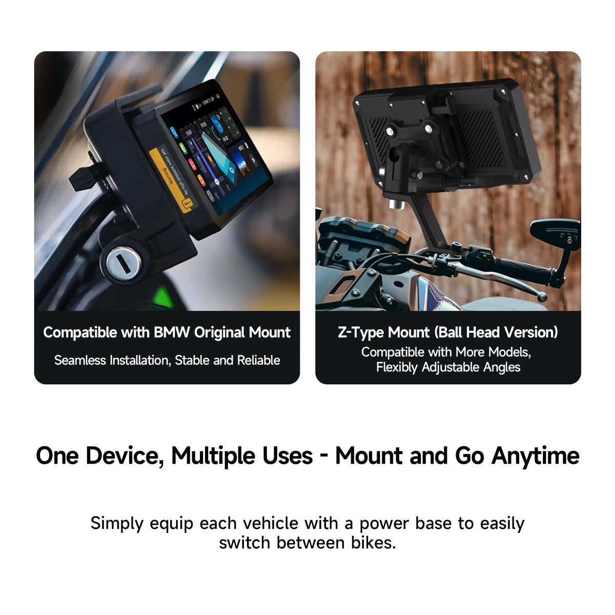 Alien Rider M2 Universal 6.2" Motorcycle CarPlay &amp; Android Auto Lite