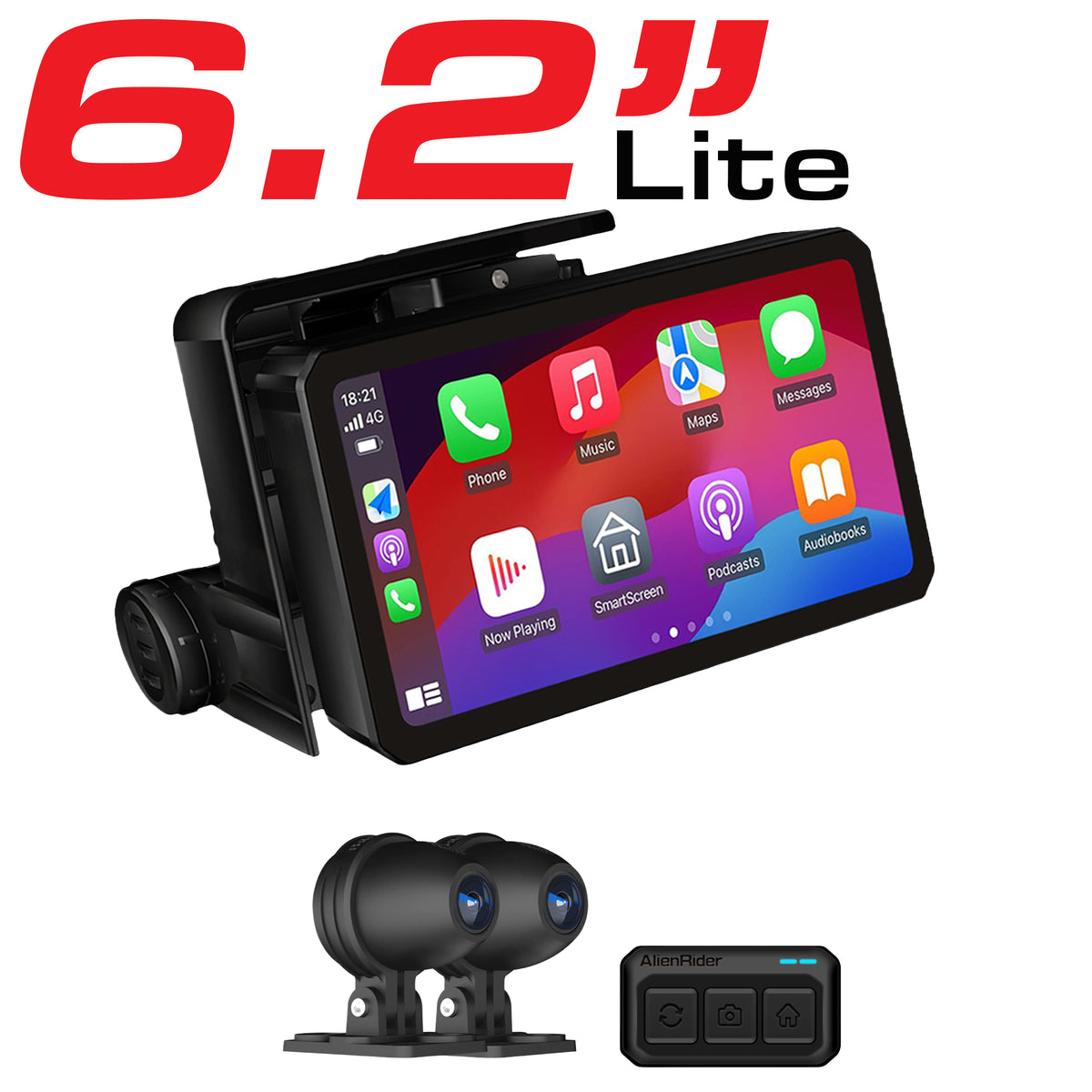 Alien Rider M2 Universal 6.2" Motorcycle CarPlay &amp; Android Auto Lite