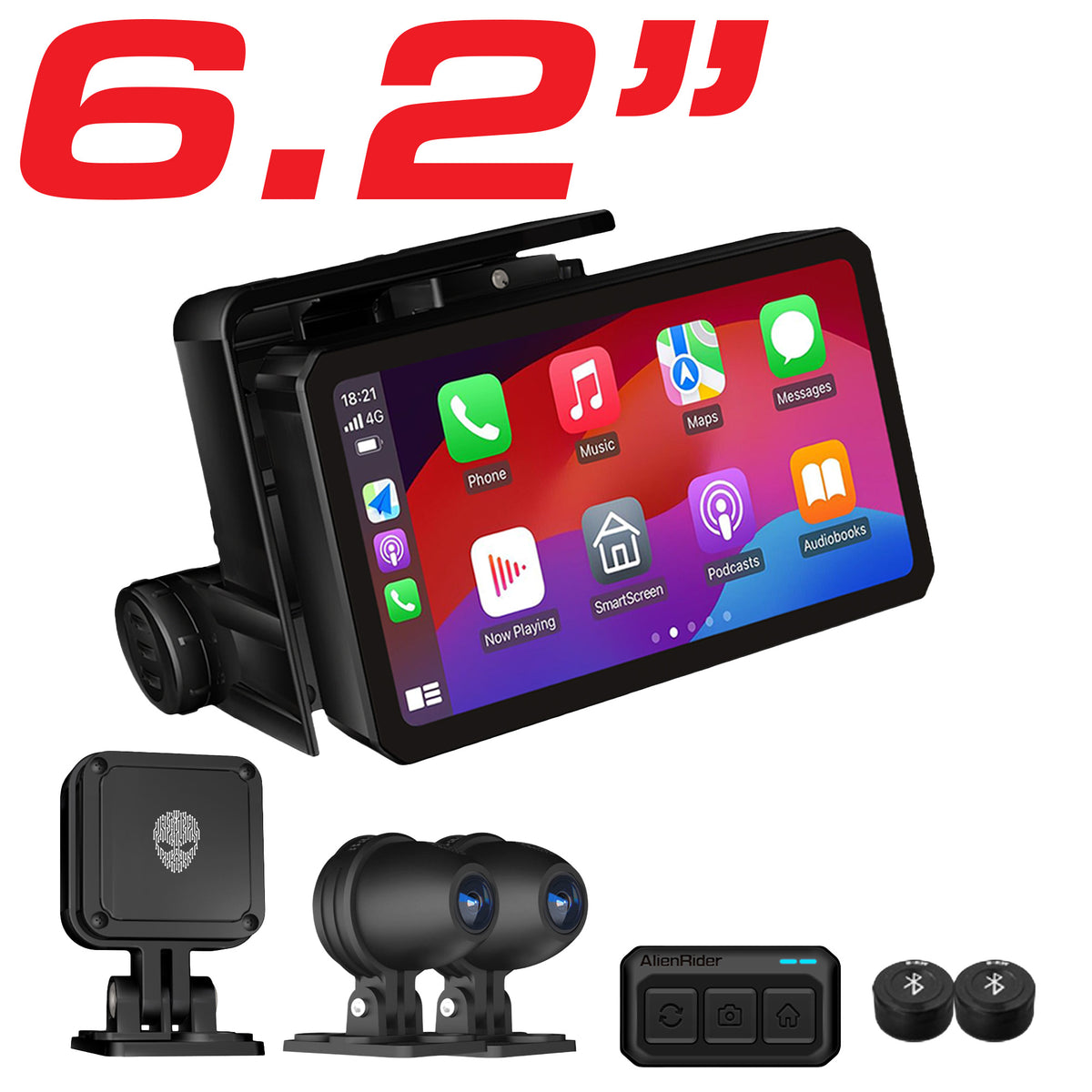 Alien Rider M2 Universal 6.2" Motorcycle CarPlay &amp; Android Auto