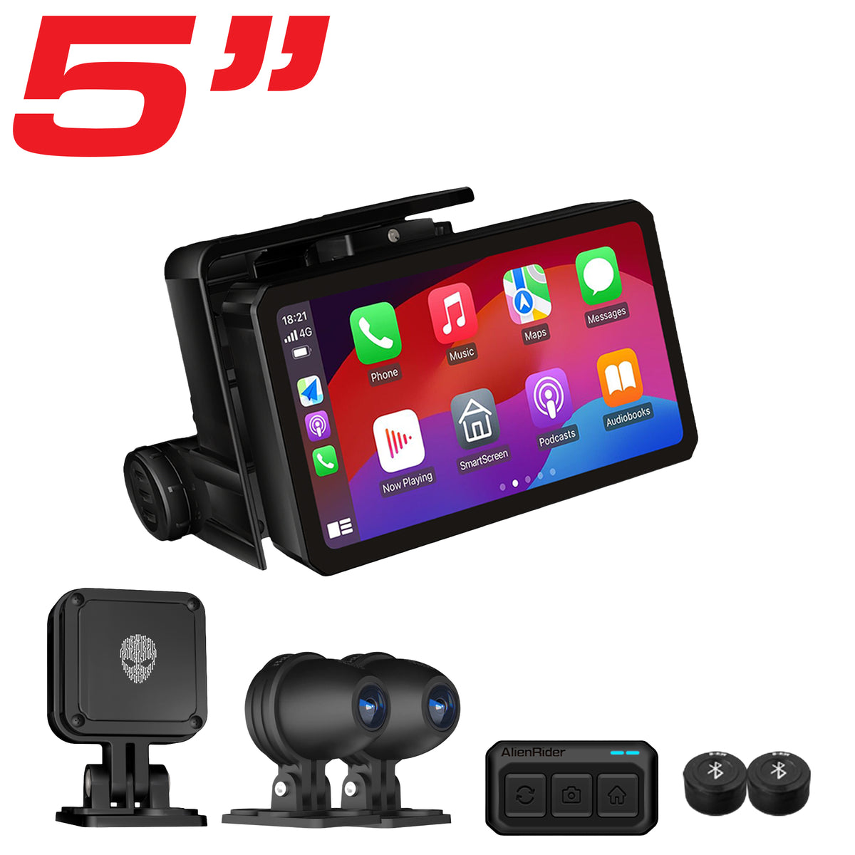 Alien Rider M2S Universal 5" Motorcycle CarPlay &amp; Android Auto